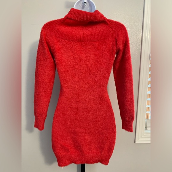 NWT Fairy Season Cozy Red Cowl Neck Tunic/ Dress - Picture 3 of 16